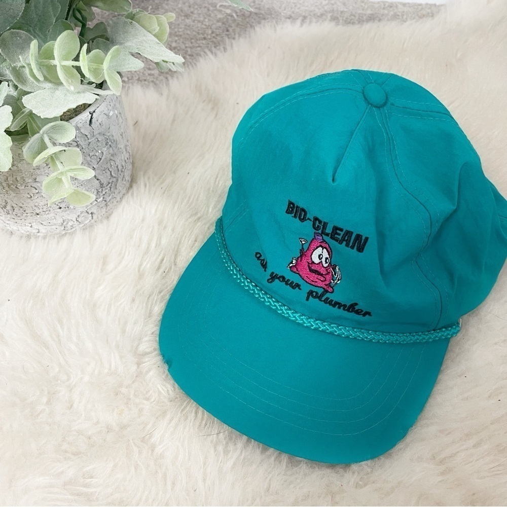 Vintage Retro Teal Bio-Clean Snapback Trucker Hat